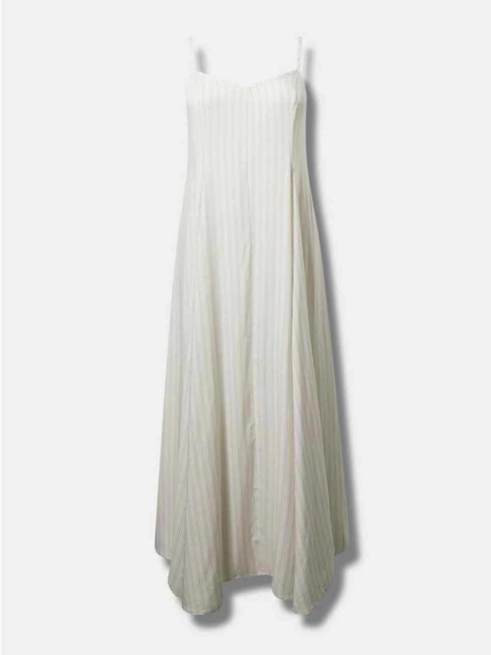 torrid Ivory Pleated Maxi Slip Dress with Spaghetti Straps